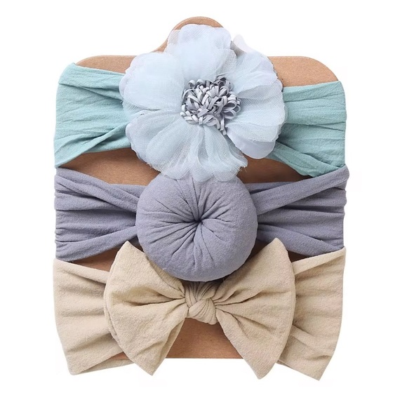 Other - Kids' Headband Set - Blue, Gray, Tan